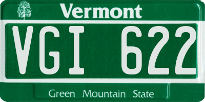 VT license plate VGI622
