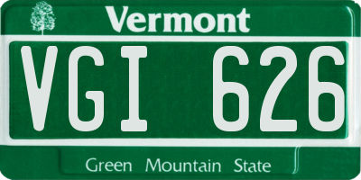 VT license plate VGI626