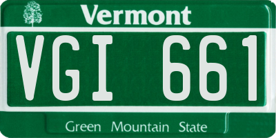 VT license plate VGI661