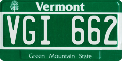 VT license plate VGI662