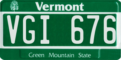 VT license plate VGI676