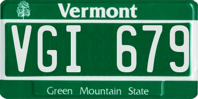VT license plate VGI679