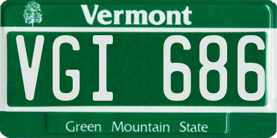 VT license plate VGI686