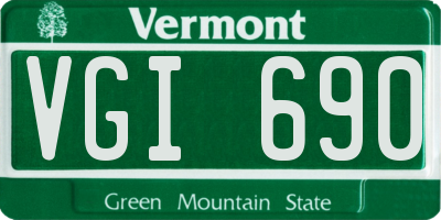 VT license plate VGI690