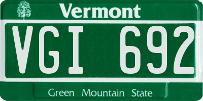 VT license plate VGI692