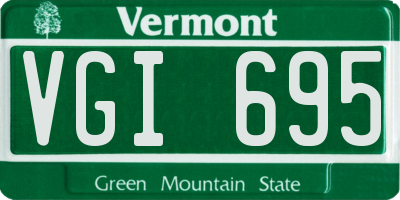 VT license plate VGI695