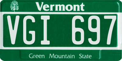 VT license plate VGI697