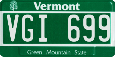 VT license plate VGI699