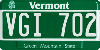 VT license plate VGI702