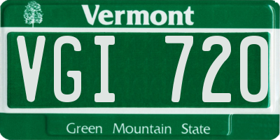 VT license plate VGI720