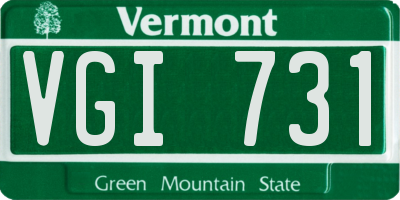 VT license plate VGI731