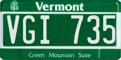 VT license plate VGI735