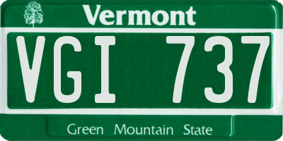 VT license plate VGI737