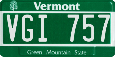 VT license plate VGI757