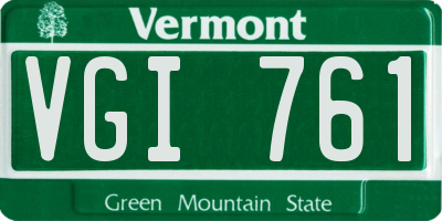 VT license plate VGI761
