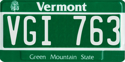 VT license plate VGI763
