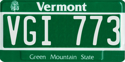 VT license plate VGI773