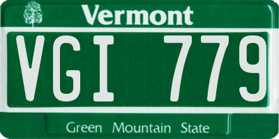 VT license plate VGI779