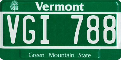VT license plate VGI788