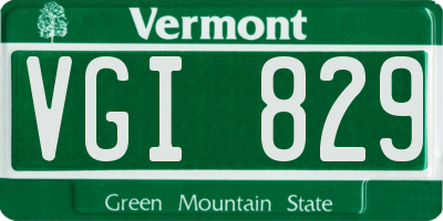 VT license plate VGI829