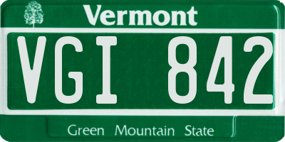 VT license plate VGI842