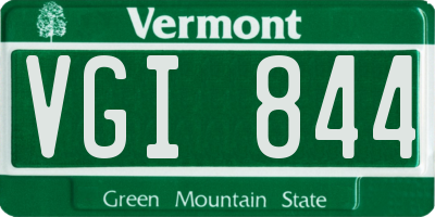 VT license plate VGI844