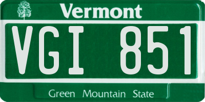 VT license plate VGI851