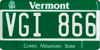 VT license plate VGI866
