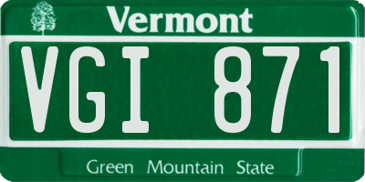 VT license plate VGI871