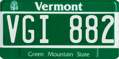VT license plate VGI882
