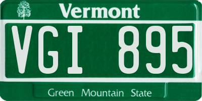 VT license plate VGI895