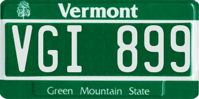 VT license plate VGI899