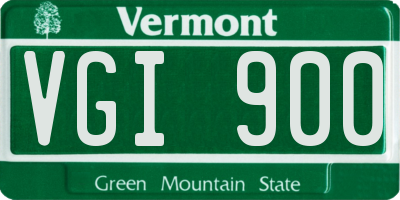 VT license plate VGI900