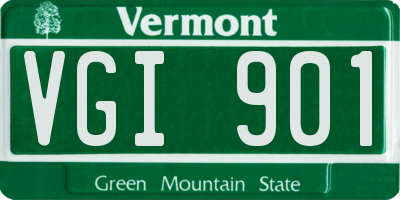VT license plate VGI901