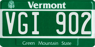 VT license plate VGI902