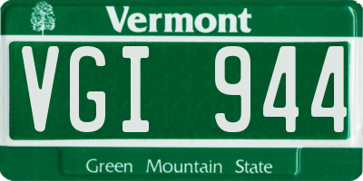 VT license plate VGI944
