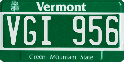 VT license plate VGI956