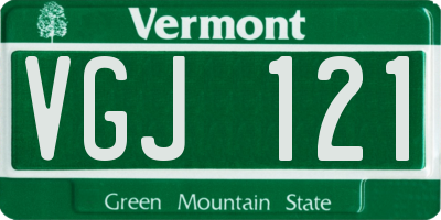 VT license plate VGJ121