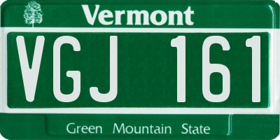 VT license plate VGJ161