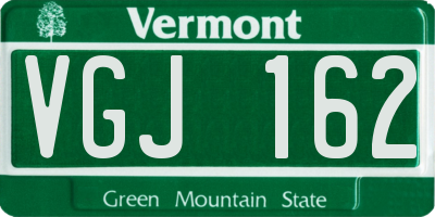 VT license plate VGJ162