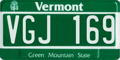 VT license plate VGJ169