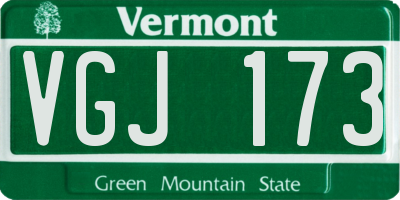VT license plate VGJ173