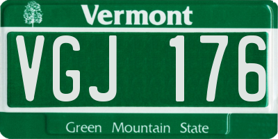 VT license plate VGJ176