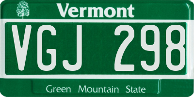 VT license plate VGJ298