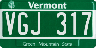 VT license plate VGJ317