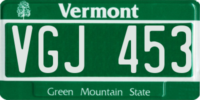 VT license plate VGJ453