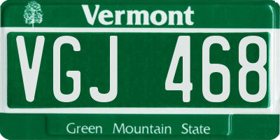 VT license plate VGJ468