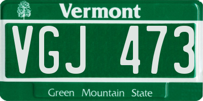 VT license plate VGJ473