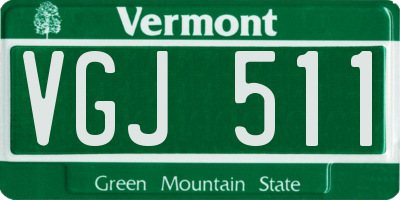 VT license plate VGJ511