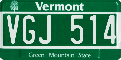 VT license plate VGJ514
